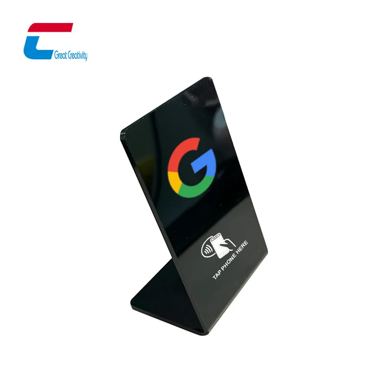 Nfc google Review Display QR Code Menu Stand Nfc Table Stand