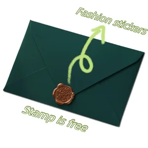 Dark Green Textured Kraft Paper Coin Envelope Thick Advanced Sense Fire Paint Greeting Card Invitation Wallet Style