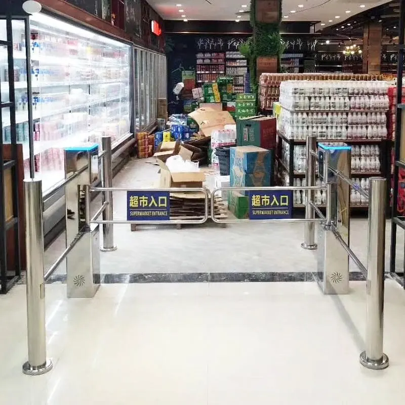Automatic Supermarket Security Access Control System Entrance Turnstile Free Open Swing Barrier Gate