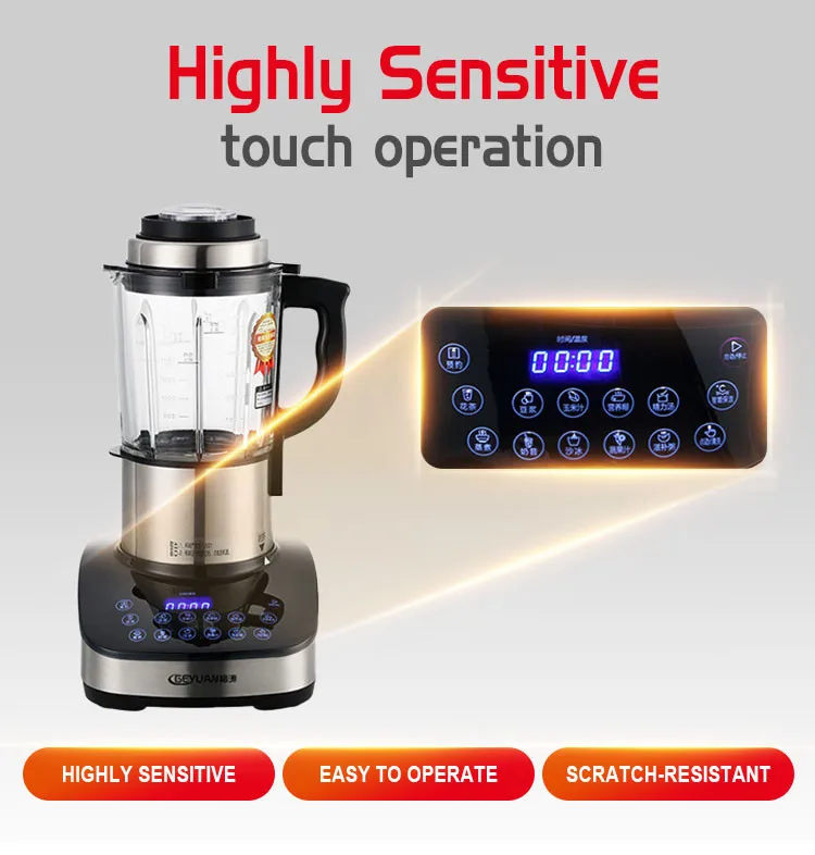 Heating Blender 800w Commercial Digital 1750ml High Speed  Blender Household Cookworks Blender