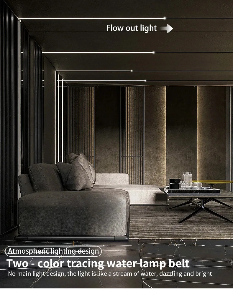 Smart Flowing Water Effect Led Strip Light Easy Installation Rgb Strip