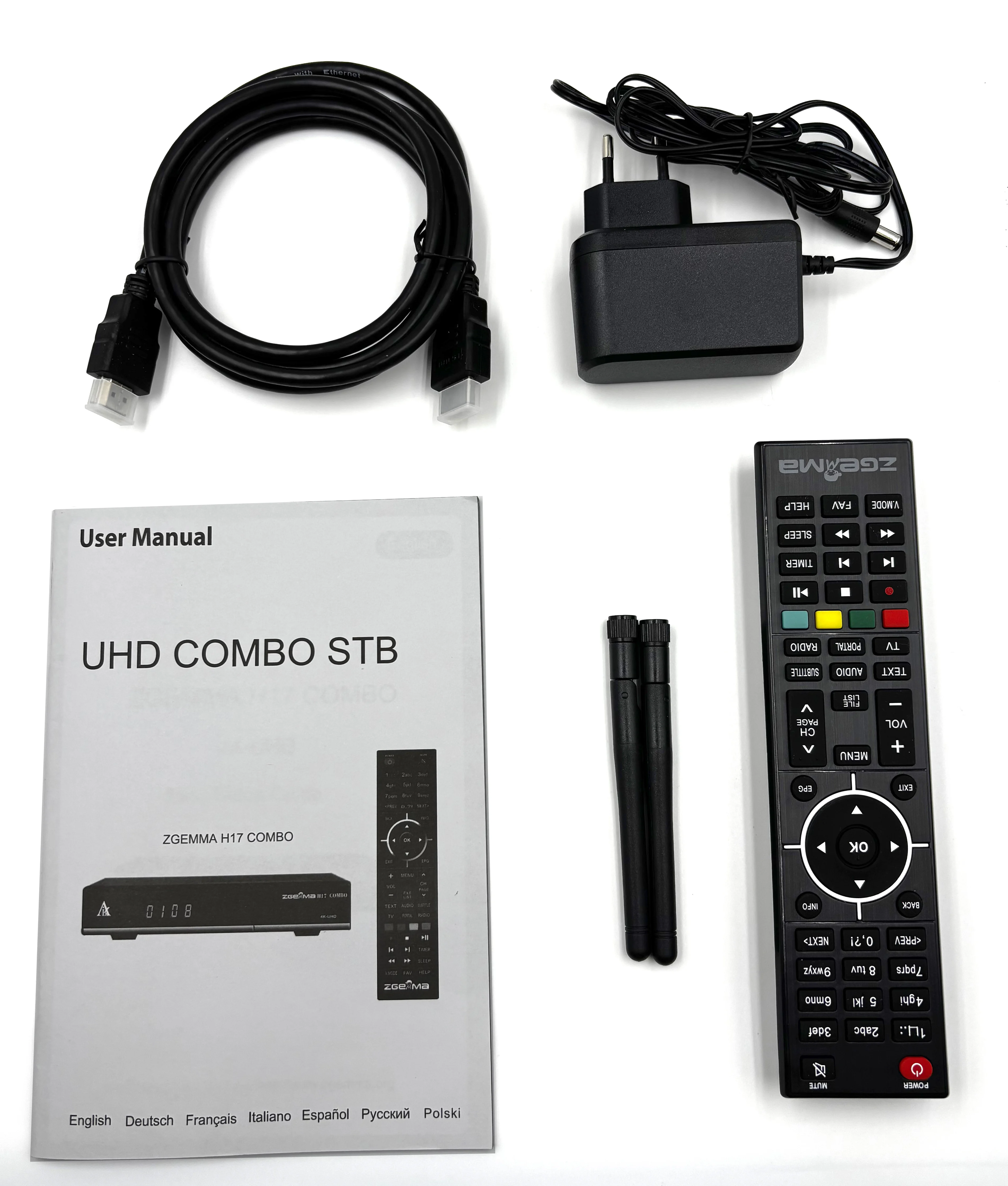 Receiver TV Satellite ZGEMMA H17COMBO 4K UHD - DVB-S2X/T2/C, WiFi, 16GB Flash
