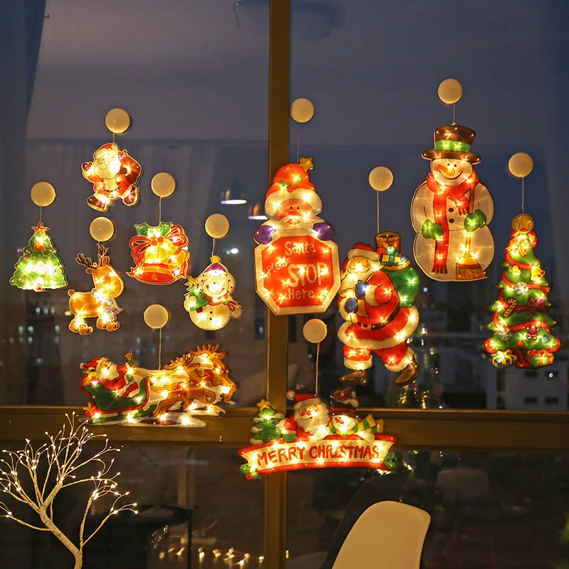 led novelty hanging window lights christmas
