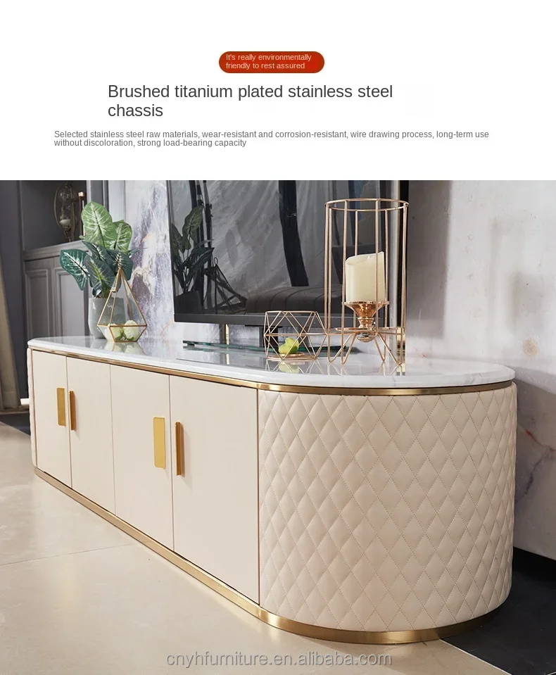 Popular 100 Inch Kenya Style Movable Wood Turkish Furniture Luxury Large New Design Modern Tv Stands