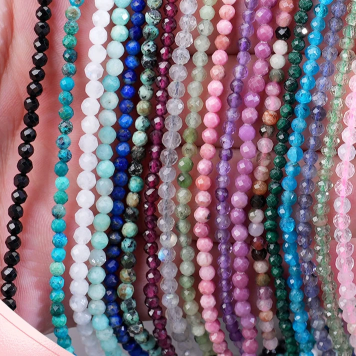 Collier Ras Du Cou En Grenat Véritable - Longueur 40 Cm, Pierres 4 Et 6 Mm, Alliage