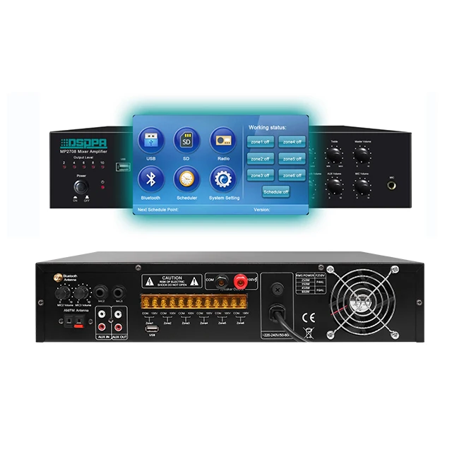 DSPPA 6 Zone Mixer Amplifier with SD USB MP3