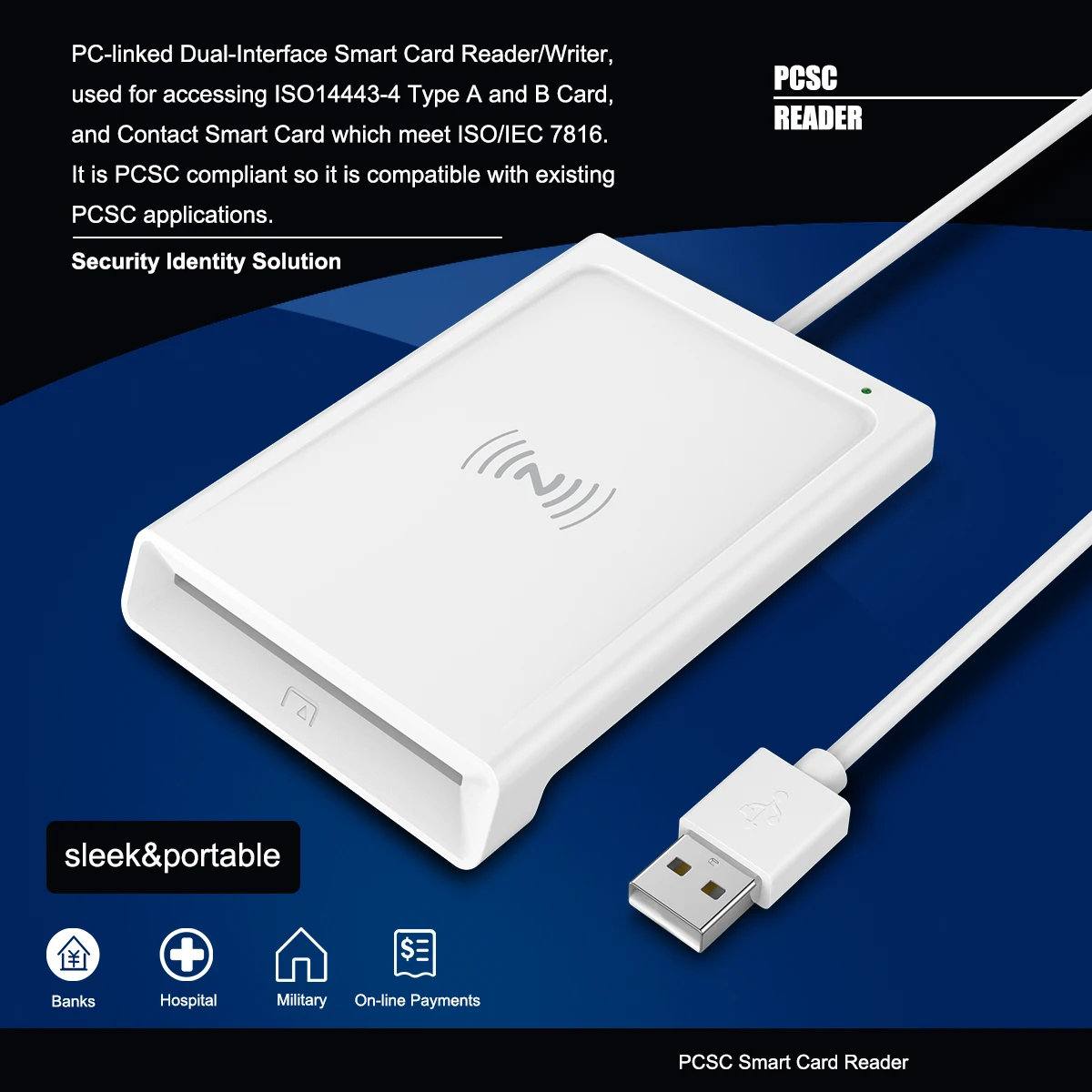 Rocketek OEM NFC Smart Card Reader Credit Sd Tf RFID Card Reader Write for Windows Android Linux
