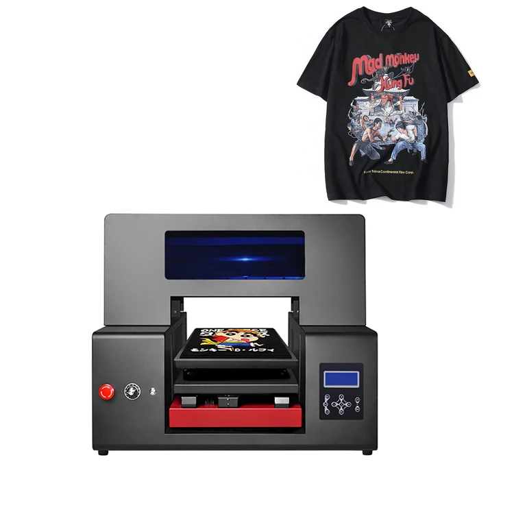 Refinecolor New Design Digital Textile Printer 12 Color DTF Inkjet UV Flatbed Printer for Tshirts