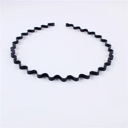 2 Pacchi Fascia per Capelli Ondulata, Fascia in Metallo Nero