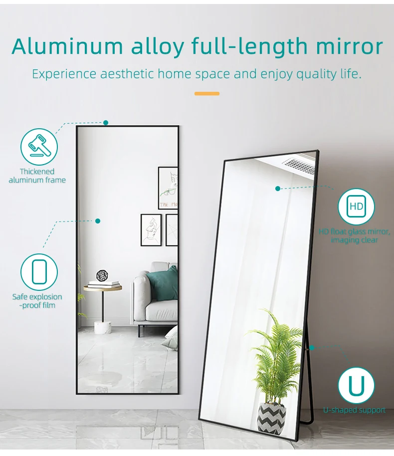 Factory Supply Decorative Full Length Silver Mirror - Buy Floor Mirror ...