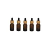 (White top) Amber Glass Dropper Bottle with Bamboo Lid