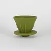 Soporte de taza de filtro de silicona verde