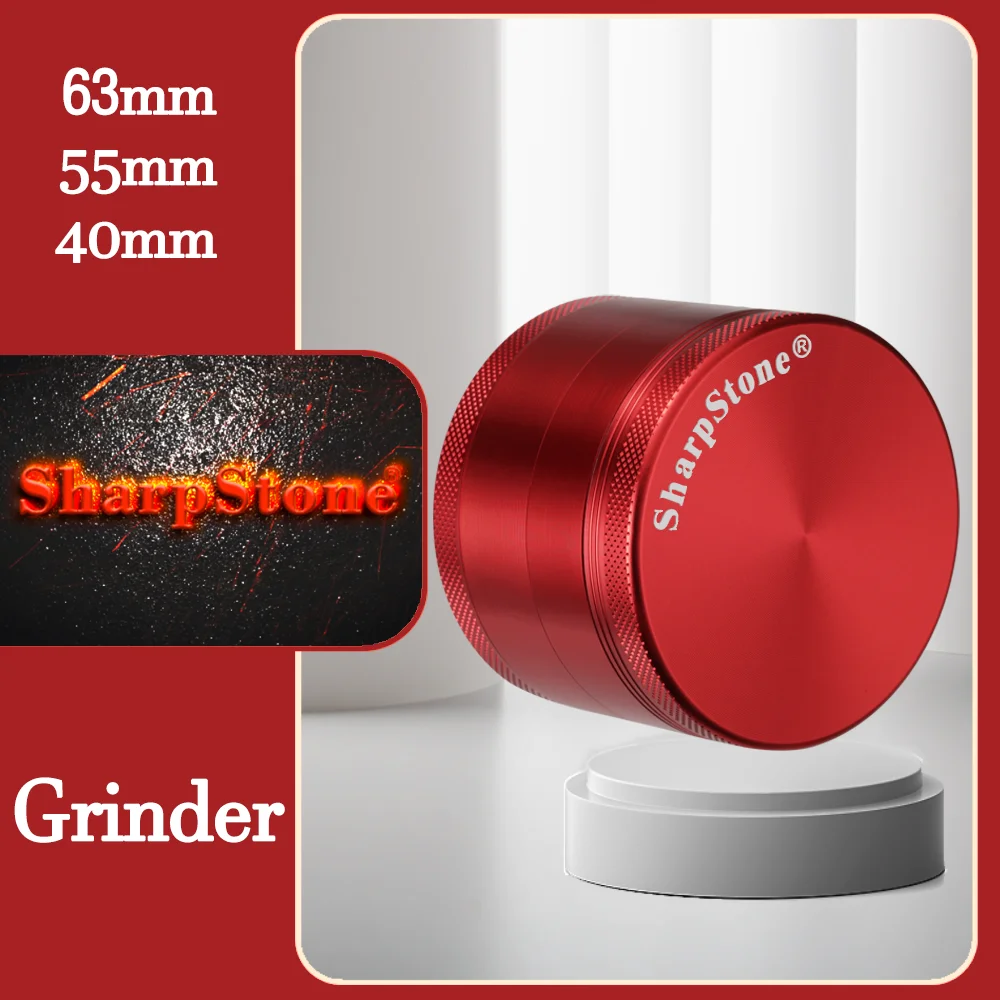 Sharpstone Aluminum Alloy 4-layer Diameter 40  50  55  63  75  100mm Metal Cigarette Grinder Zinc Alloy Manual Herb Grinder
