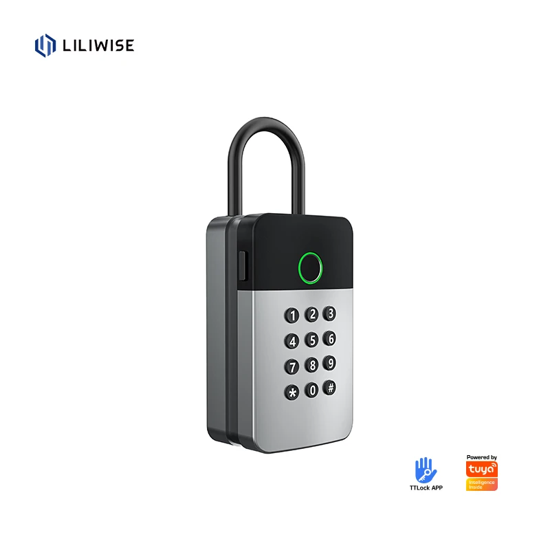 Liliwise Wall Mounted Portable Storage Keybox Hide Security Lock Safe Digital Code App Control Smart Key Box