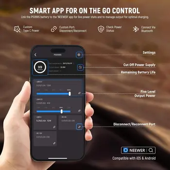 NEEWER 6800mAh 99Wh Fast Charging Smart Mini V Mount Battery NEEWER APP Control detail image