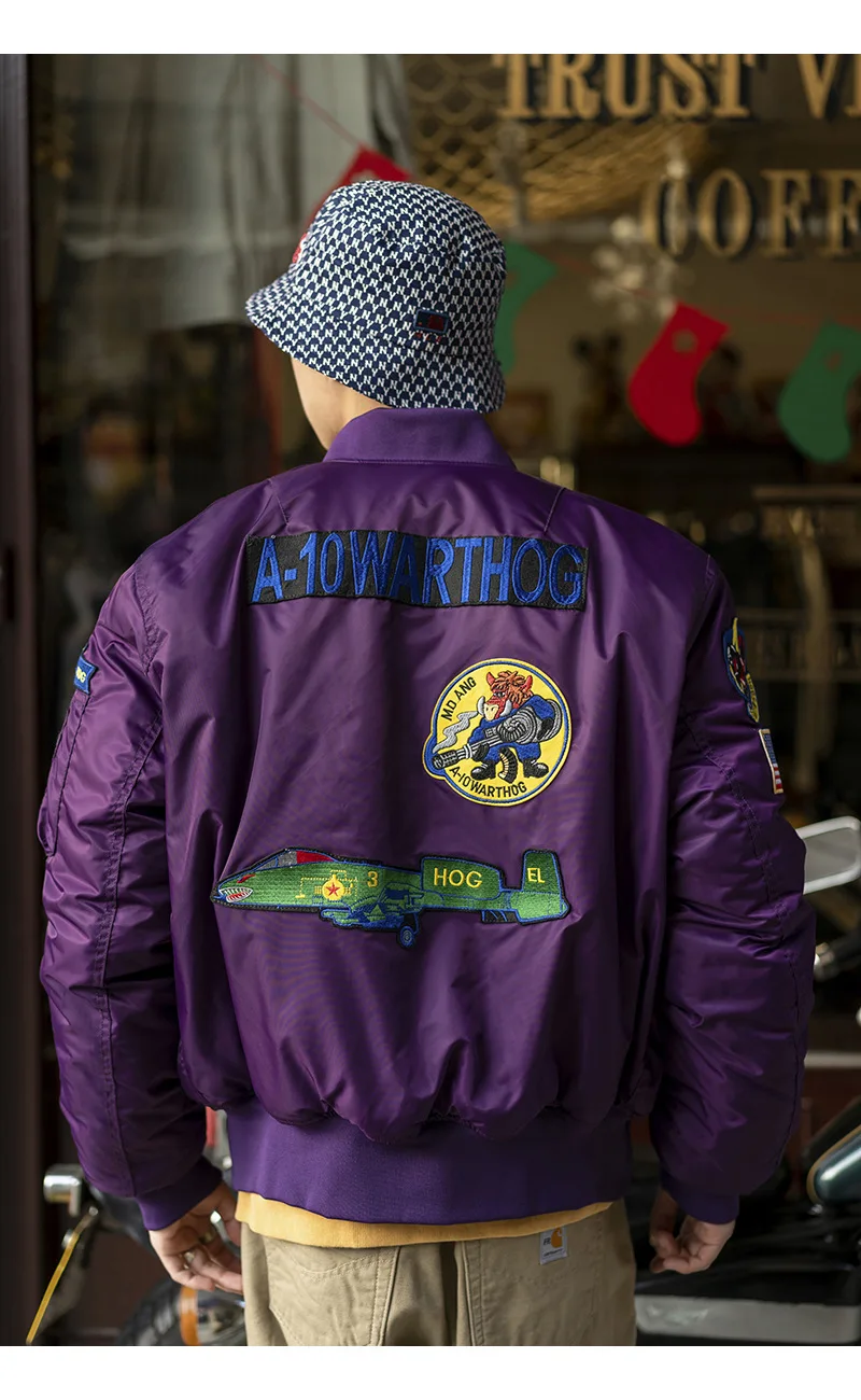 Outdoor Light Warm Custom Nylon Black Winter Satin Varsity Bomber Jackets For Men_voghion.com