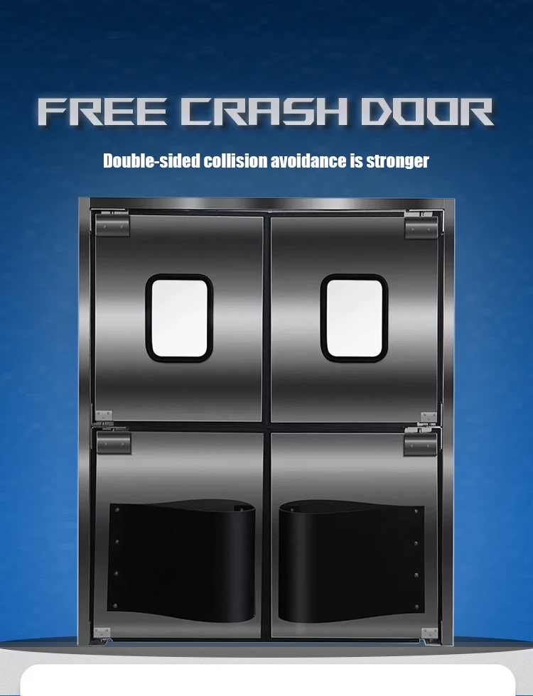 Restaurant Kitchen Double Acting Swing Door Industrial Stainless Steel