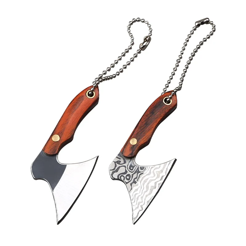 custom wood pocket sharp cutting knifes outdoor survival cutter stainless steel small camping folding hunting pocket knife