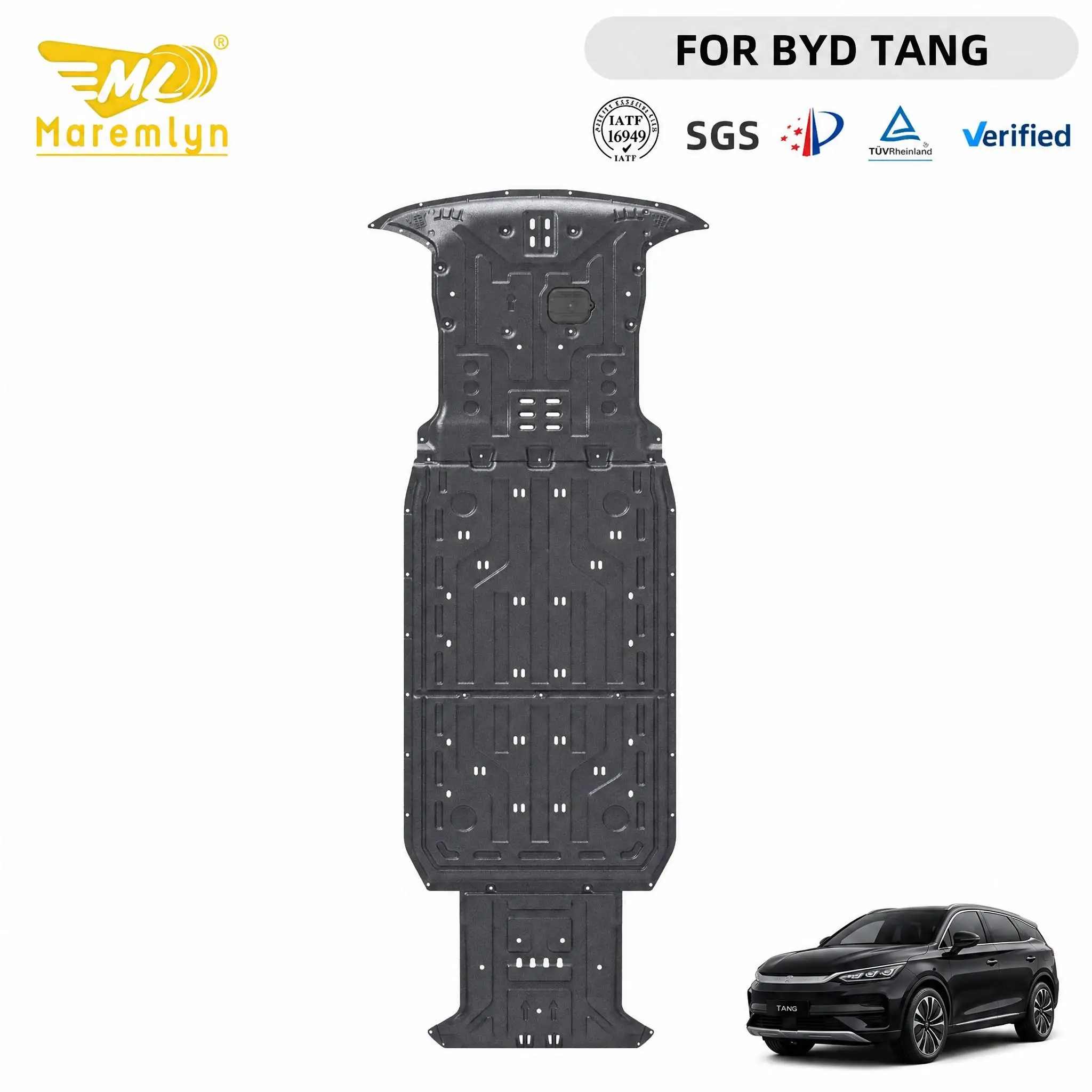 Maremlyn Heavy Duty Battery Protection Plate with Chassis Shield for BYD Tang EV Anti-Collision Engine Skid Plate