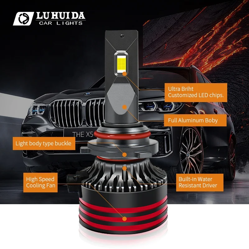 Factory Direct Selling High Brightness H1 H3 H4 H7 9005 9006 120W Headlights Bulbs Auto Led Headlight H4 for Universal Car