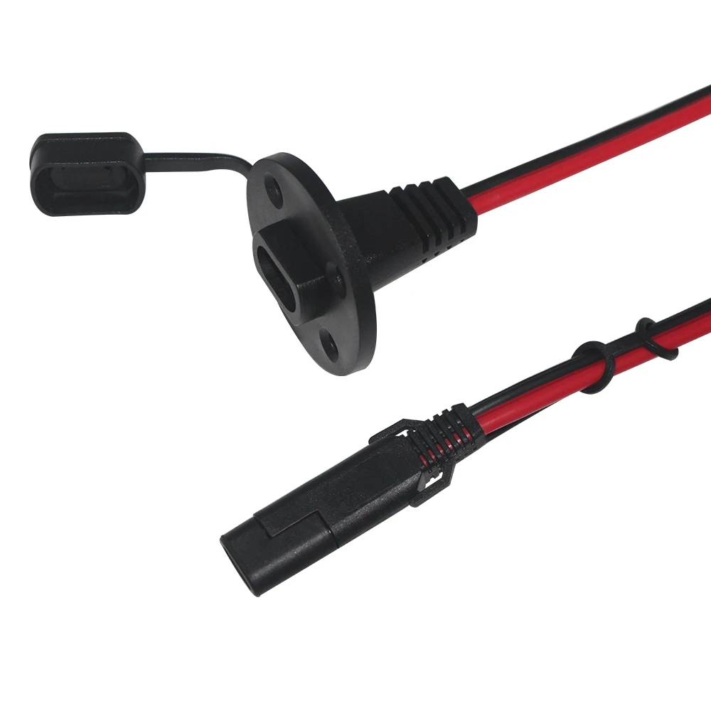 300mm 2 Pcs SAE Y Splitter 1 to 2 SAE Connectors SAE Power Automotive Extension Cable for Solar Panel Charging 