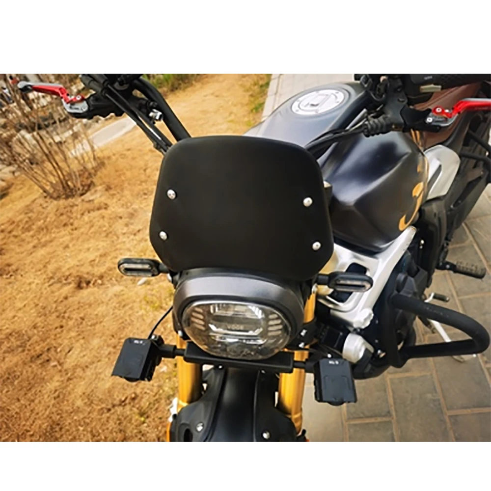 Pare-brise Universel Pour Moto Loncin, Voge 300R/500R - Noir - Matériau ABS - Montage Facile