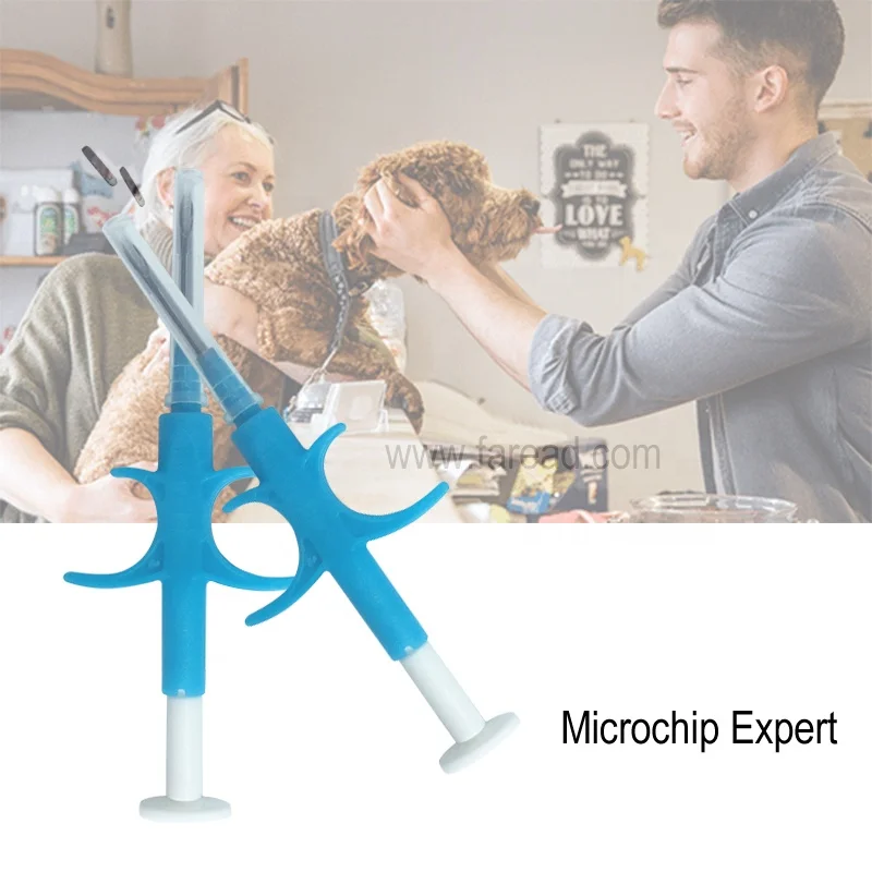 2 12x12 мм Икар ISO11784/785 FDX-B имплантации микрочип с шприц для идентификации