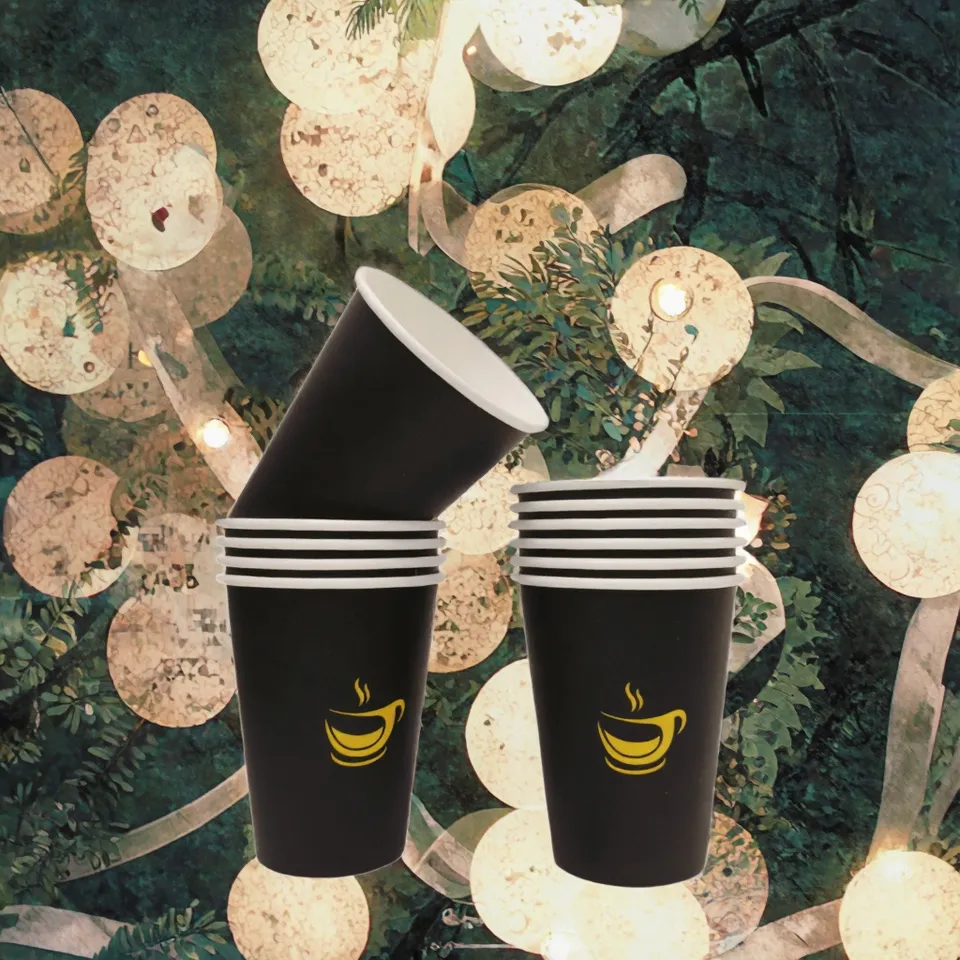 8oz 12oz 16oz Customized Design Safety Food Grade Recyclable Disposable Printed Double Wall Ripple Specialty Paper Beverage Cups 5