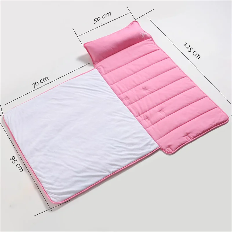 Nap Mat With Removable Pillow For Kids Can Be Rolled Up Portable