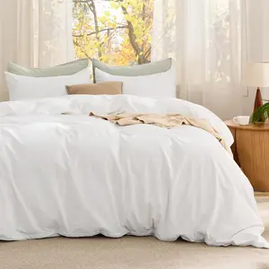 Wholesale 100% Cotton Hotel Collection Bedding Set Premium 300tc Breathable Fabric Duvet Cover Pillowcase Custom Logo Simple