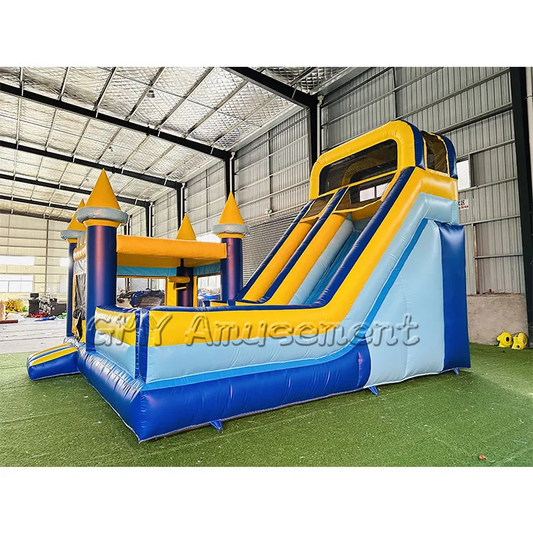 Tobogán inflable gigante de secado para niños, casa de juego que