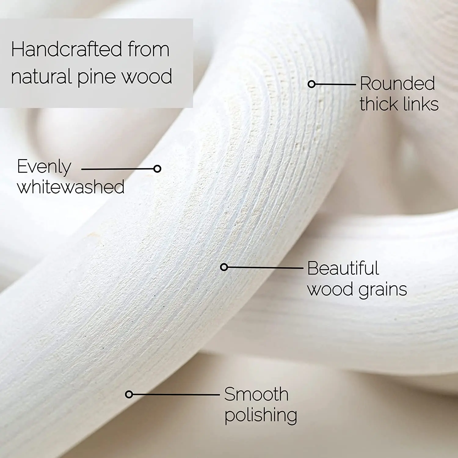 Wood Chain Link Decor Wood Chain Link And Bead Garland Set Aesthetic