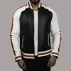 Black and White with Red Strips