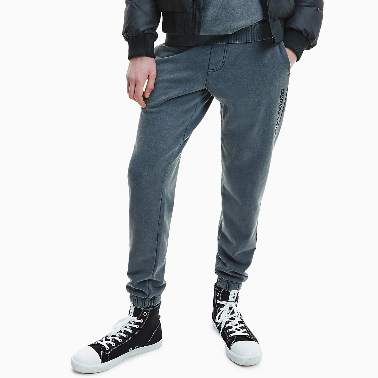 OEM Customized Fashion Mens Organic Cotton Terry Acid Wash Logo Joggers Embroidery Logo Drawstring Joggers Sweatpants For Men