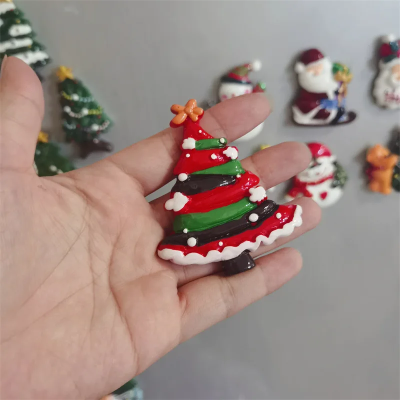 New Year Christmas old man first refrigerator sticker cross-border gift creative magnetic sticker three-dimensional window manufacture