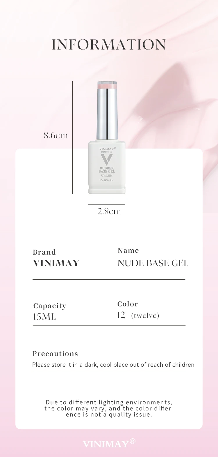 product vinimay nails supplies natural pink nude gel polish set 12 colors 2 in 1 rubber base gel nail polish pink light gel color set-11