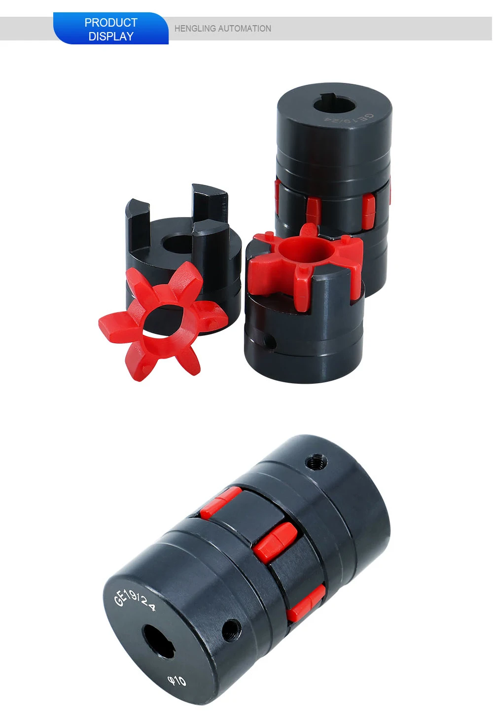 Cfc Shaft Coupling Pu Rubber Flexible Elastic Spiders Coupling Plum