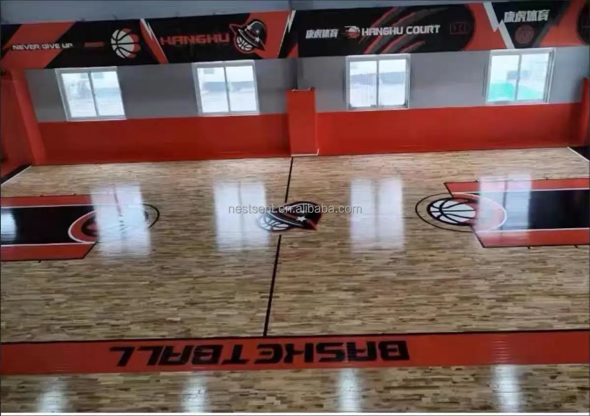 Professional Basketball Courts Maple Solid Wood Flooring/sports Ground