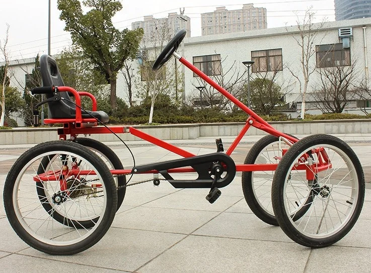 Bicycle Pedal Car Bike Four Pedal Car Surrey Limousine Deluxe