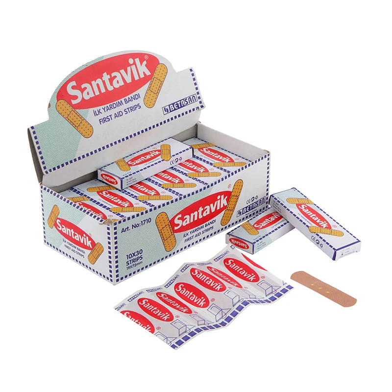 Santavik Breathing 3 Holes Adhesive Fabric Bandage Wound Band Aid First Aid Plaster