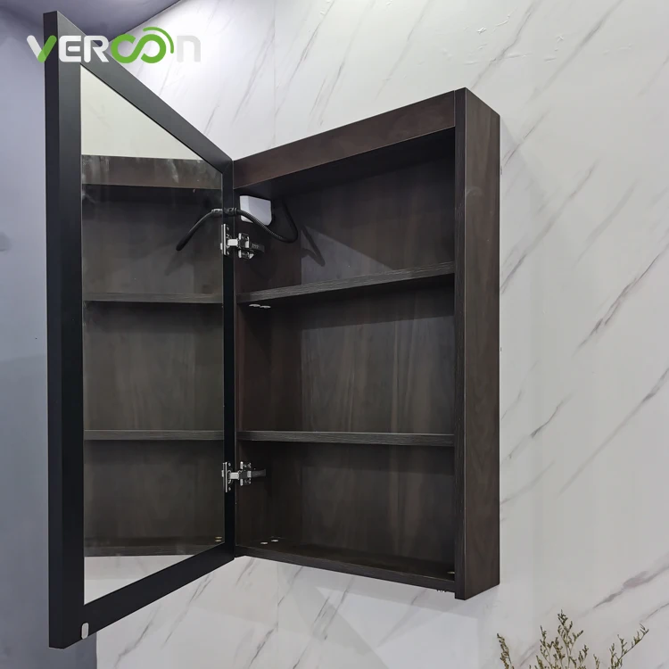 Vercon лучший косметический СВЕТОДИОДНЫЙ прямоугольный шкаф для лекарств с зеркалом Шкафы для ванной комнаты с зеркалами умные зеркала