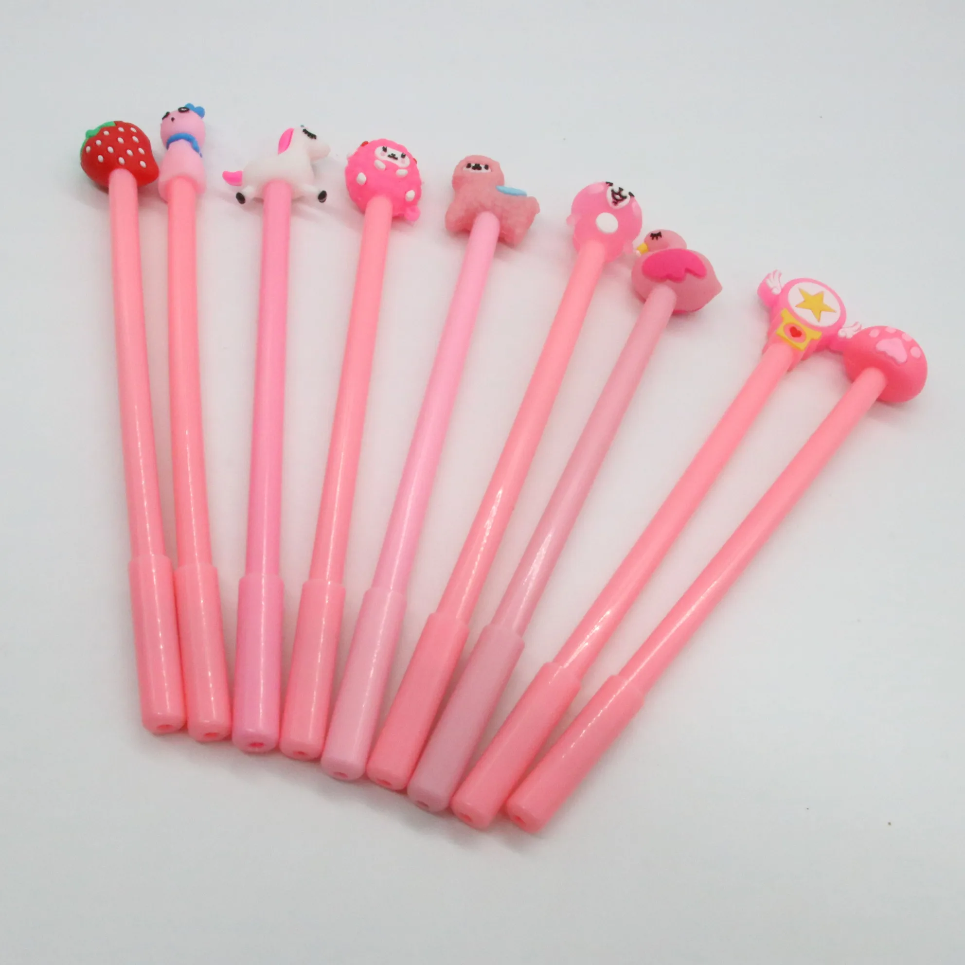 12 piece/bags пластиковые стержни для гелевых ручек каваи ручки кактус милые ручки животных оптом для студентов