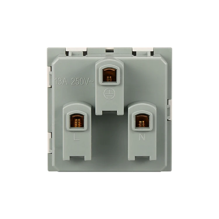 Factory direct sale of high quality 45*45mm module UK power socket 13A household socket