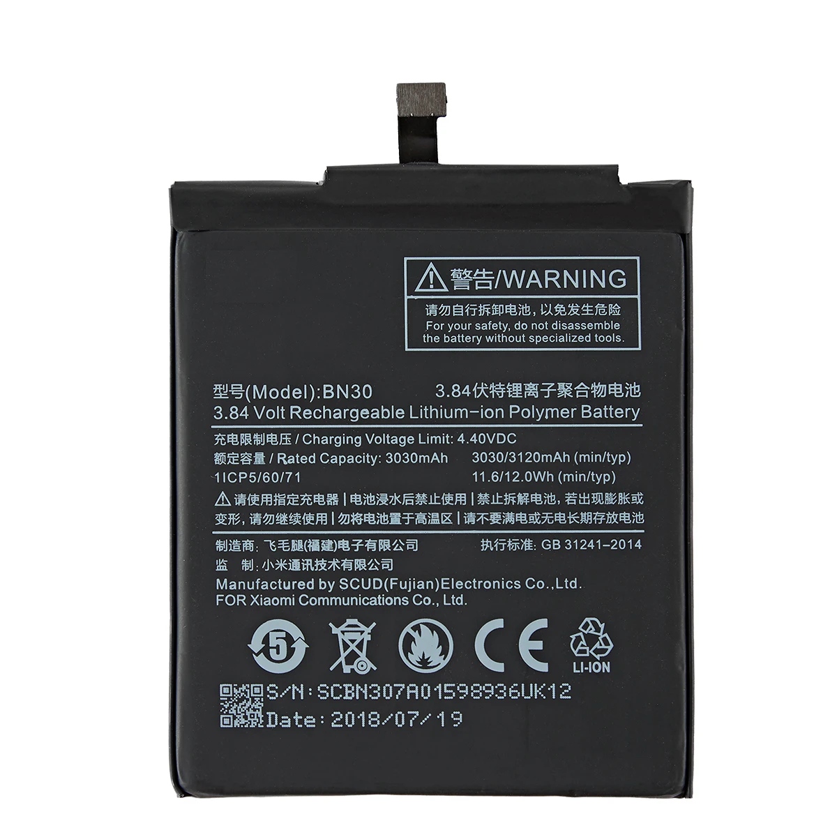 OEM Original 3030mAh BN30 for Xiaomi Redmi 4A Backup Rechargeable Battery  for Cell Phone Battery