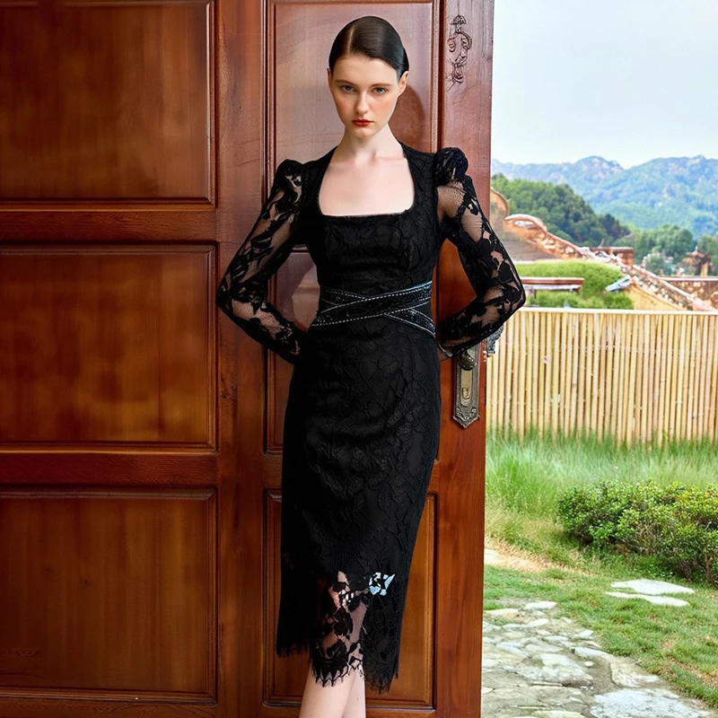 【特別価格】S cutting lace dress theredthered 特別価格】S cutting lace dress theredthered