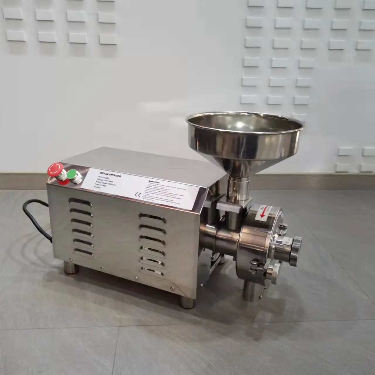 HR3600 Commercial High Capacity Grain Grinder Mill Cereal Rice Wheat Corn Mill Powder Machine
