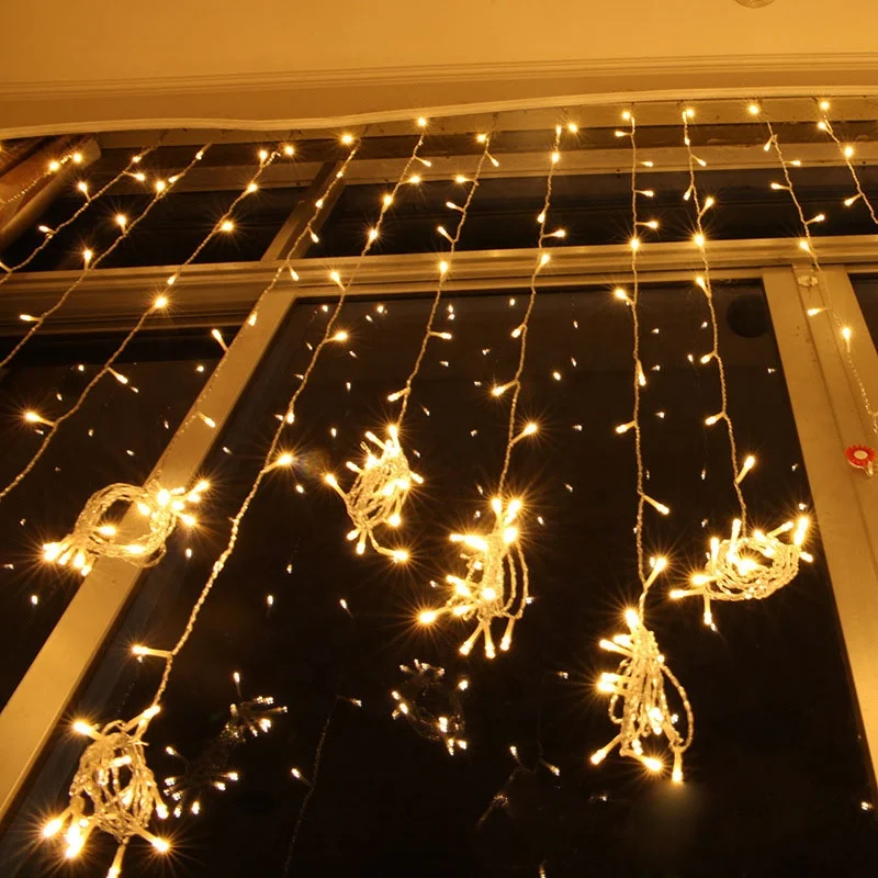 RTS Safe Low Voltage 31V LED Curtain Lights 3x3m Festival Lighting Company Christmas Diwali Ramadan Decorative Lights
