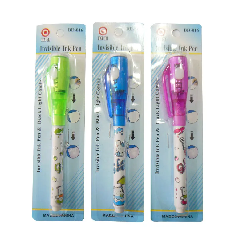 Trade Shop - Penna Magica Ad Inchiostro Invisibile Set 2 Penne Visibile Con Luce Uv Gadget 90917842 - Foto 12