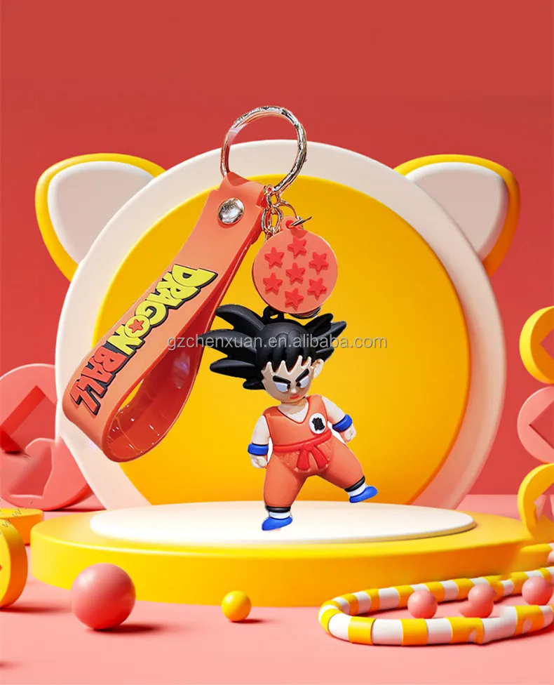 Cute Cartoon 3d Dragon Ball Keychain Pendant Wholesale Car Key Bag
