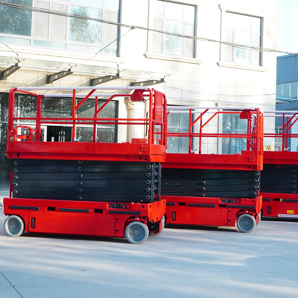 12m Self-Propelled Elevated Work Platform Battery Drive Hydraulic Lifting Scaffold Platform